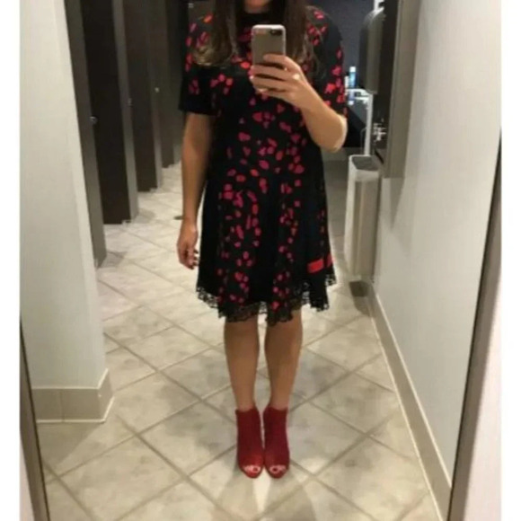 Koche Black Twisting Tee Shirt A-Line Dress $695 - Picture 2 of 8